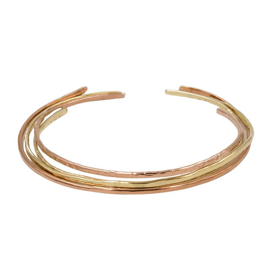 Handmade Stacking Copper Bangle Cuff Bracelet | Custom Sizing Clasp Bracelet| Eco-Friendly | Hypoallergenic & Nickel-Free
