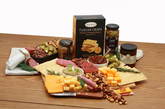 Classic Gourmet Cheese and Snacks Charcuterie Board - Perfect Gift for Meat and Cheese Lovers