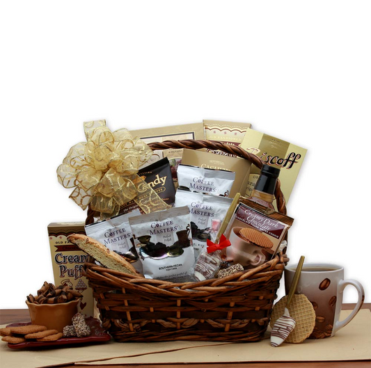 Coffee Time Gift Basket - Deluxe Assortment of Coffee and Gourmet Treats