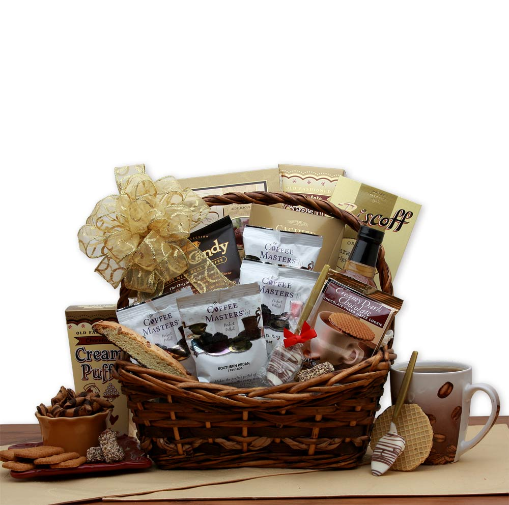 Deluxe Coffee Time Gift Basket - Exquisite Assortment of Coffee and Gourmet Treats