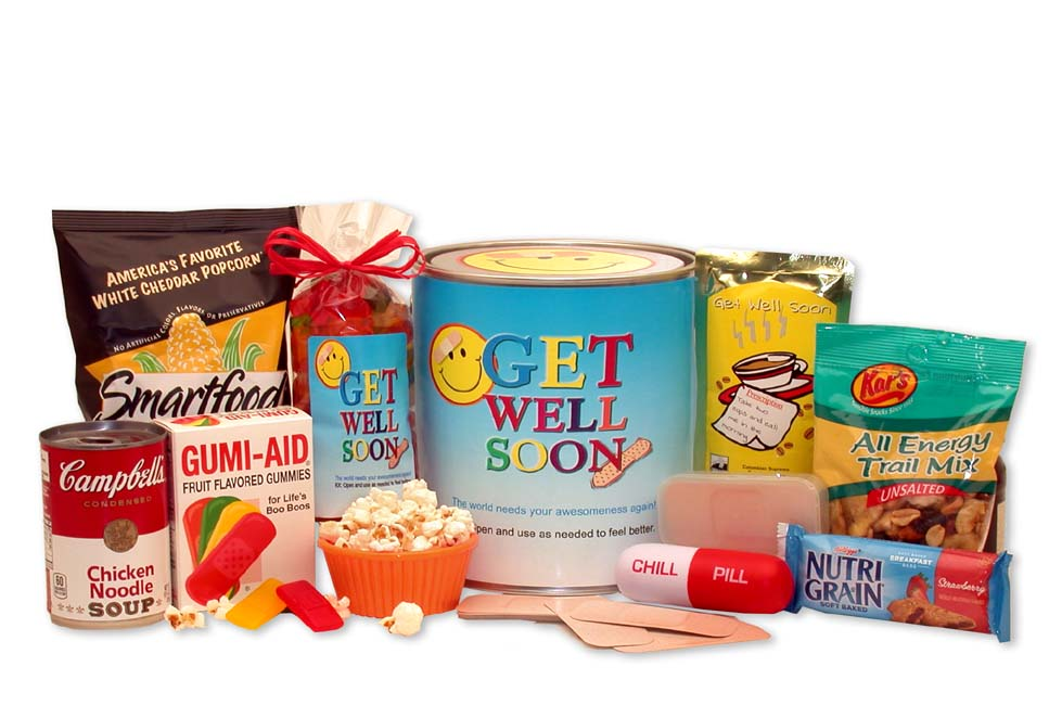 Get Well Soon Gift Pail - Cheerful Basket for a Speedy Recovery