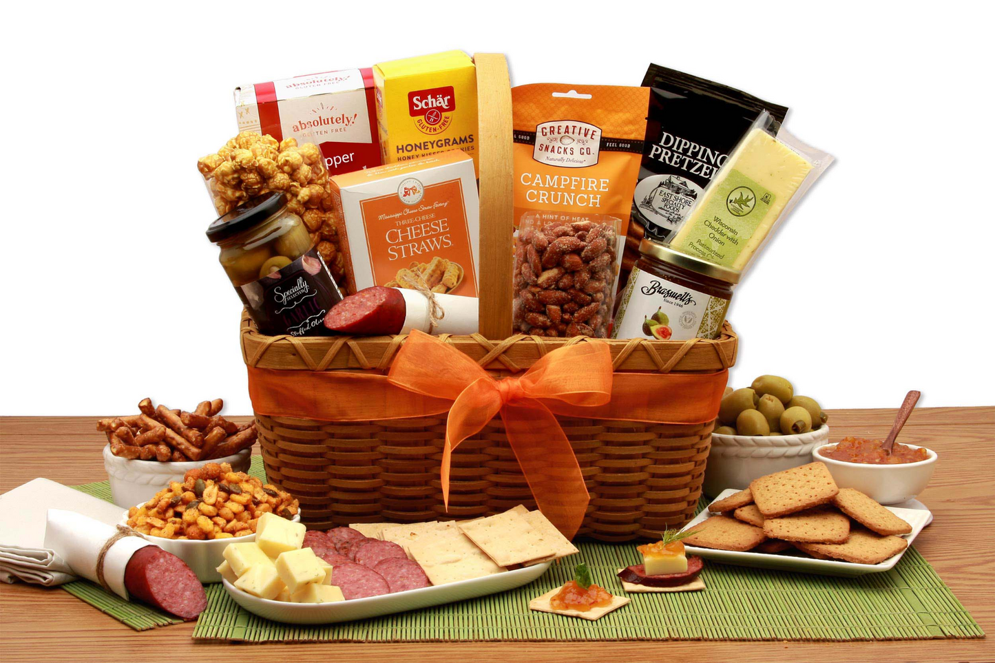 Deluxe Gourmet Picnic Basket Gift Basket - Create Lasting Memories Outdoors