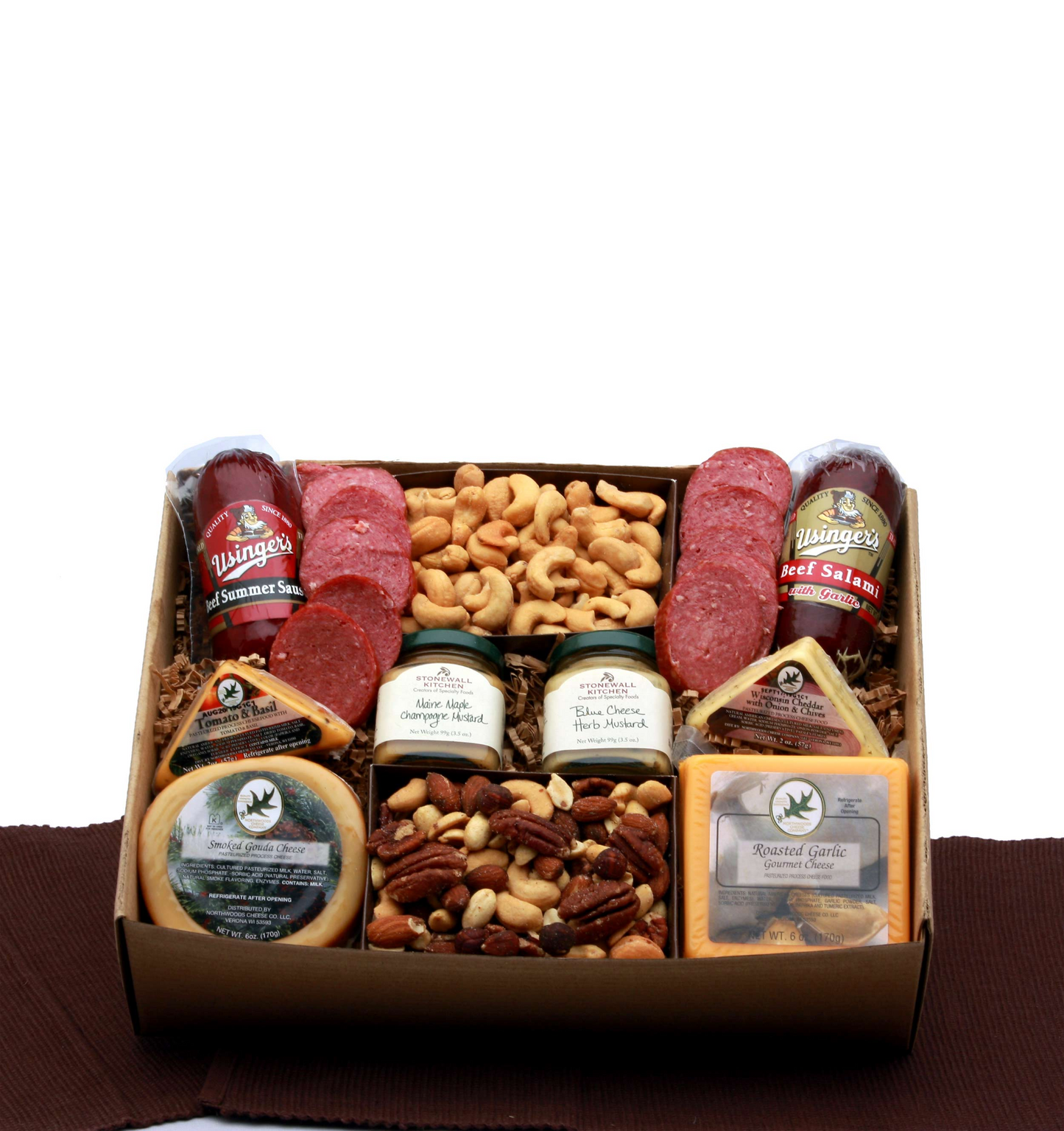 Deluxe Savory Favorites Gift Box - Gourmet Meat and Cheese Gift Basket