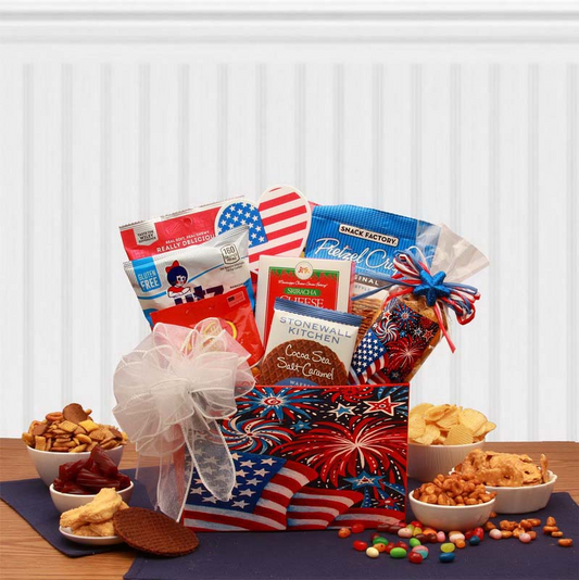 Stars & Stripes Forever Patriotic Gift Box - July 4th Gift Basket