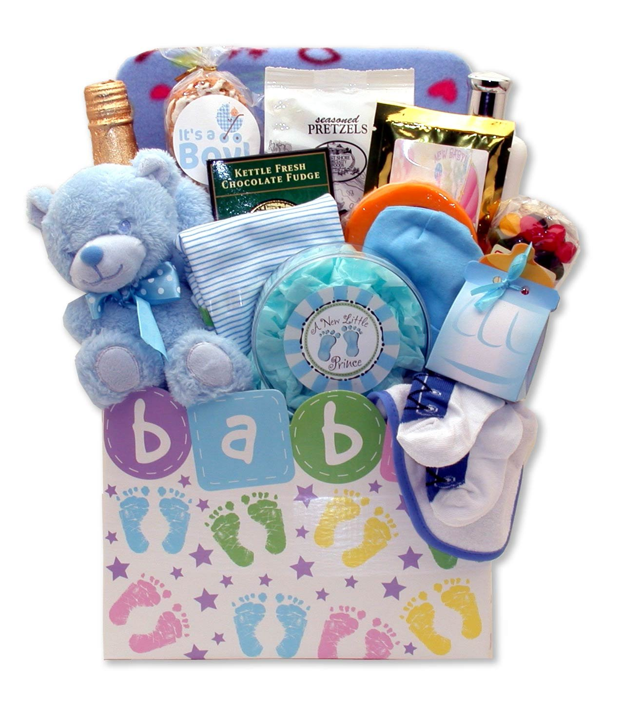 New Baby Celebration Gift Box - Blue | Baby Bath Set, Gift Basket, and Shower Gifts