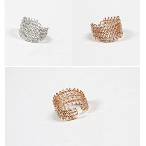 Bellezza Micro Pave Cocktail Ring