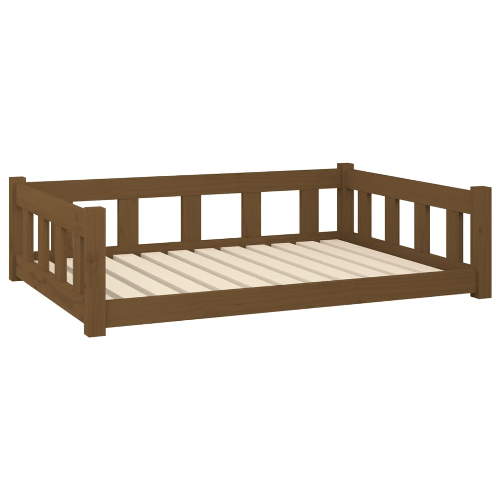 vidaXL Dog Bed Honey Brown 41.5"x29.7"x11" Solid Wood Pine