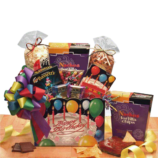 Deluxe Happy Birthday Gift Box - Gourmet Treats for a Memorable Celebration