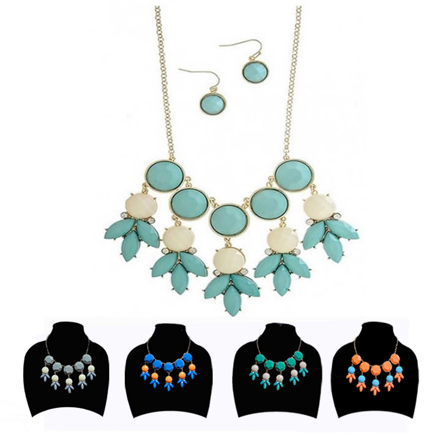 Bubble Drizzle ..Necklace And Earrings Set..