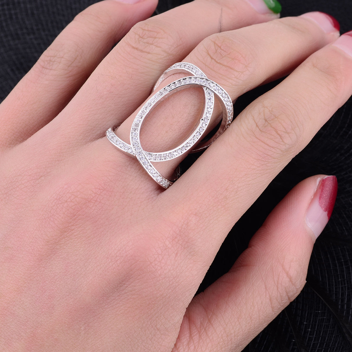 XOXO Diamond Crystal Rings In Rose Gold And Silver Tones