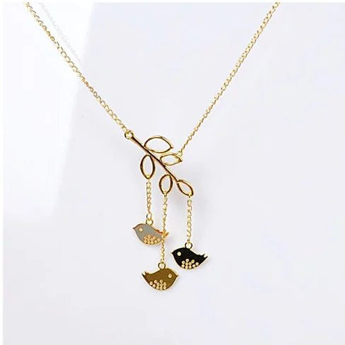 We R Family Necklace Includes 3 Birds Together