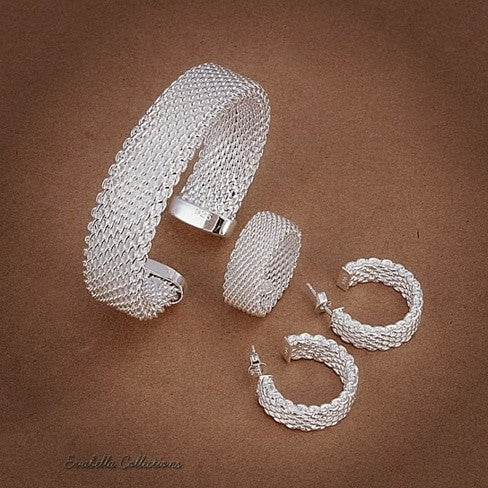 Love At First Sight - The Cuff Bracelet, Ring and Earrings set