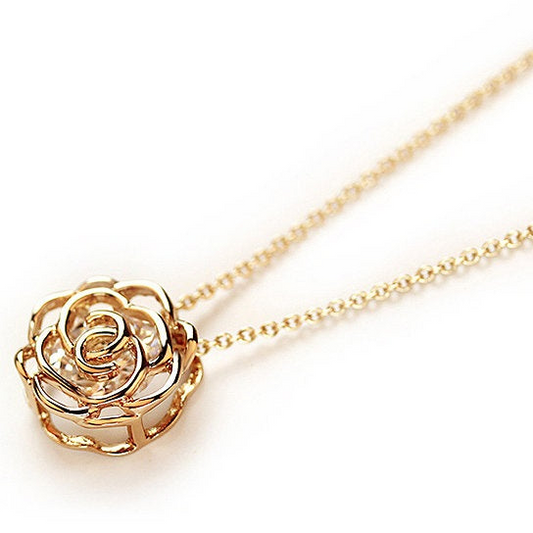 Rose Is A Rose Pendant And Chain 18kt Rose With 2ct CZ Bonus Free Earrings In White Yellow And Rose Gold Field