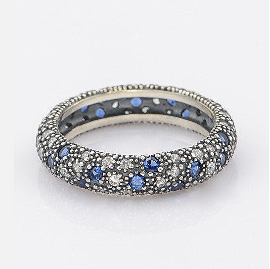 Starry Night Ring With Sapphire Crystals