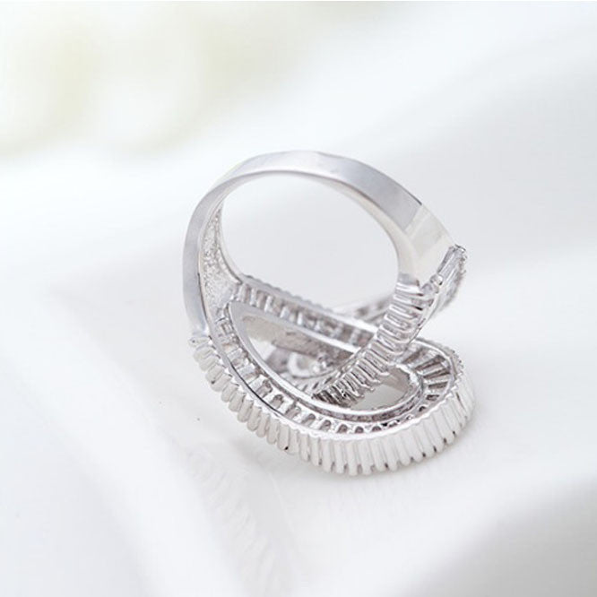 Together Forever Baguette Ring 2 Infinity Loops In 1
