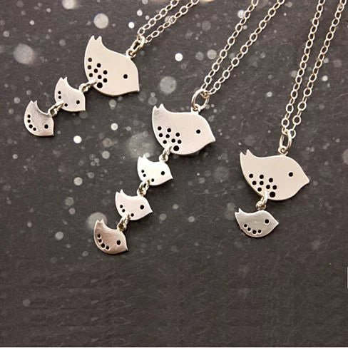 Happy Bird Day Necklace in Sterling Silver