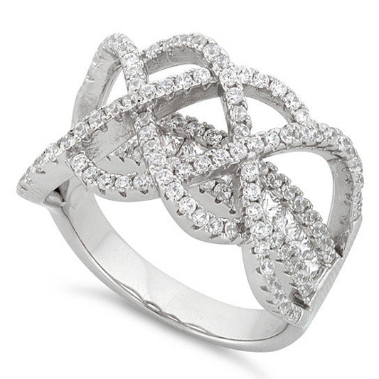 Ring Ceremony Double Infinity 2 In 1 CZ Ring