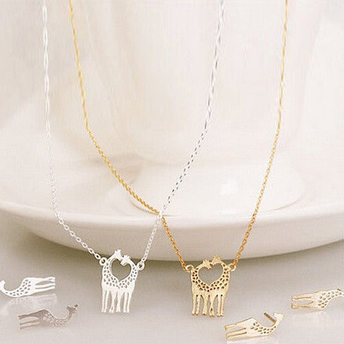 LOVE IS TALL Giraffe Love Necklace And Earrings Set of 3