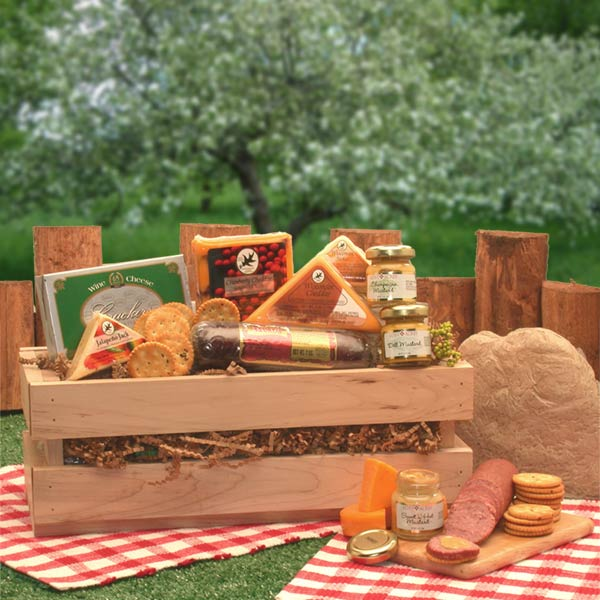 Signature Sausage & Cheese Crate - Delicious Gourmet Gift Basket