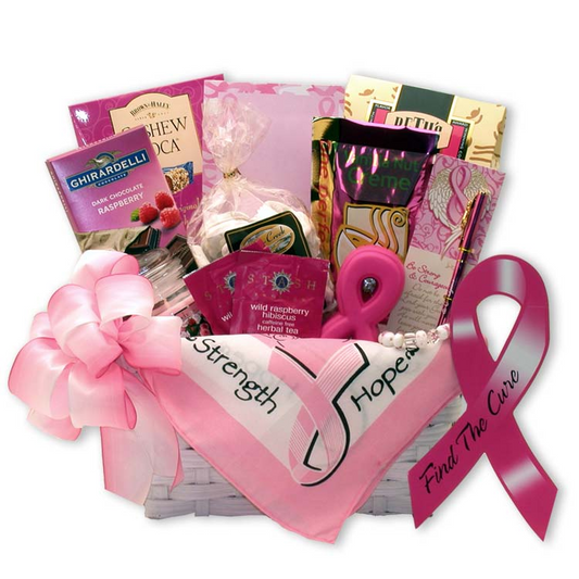 Find A Cure Breast Cancer Gift Basket - Spa Baskets for Women Gift - Cancer Gift