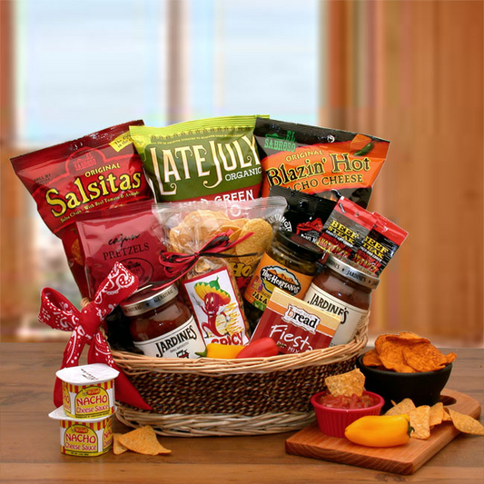 A Little Spice Gourmet Salsa & Chips Gift Basket - Perfect for Salsa Lovers