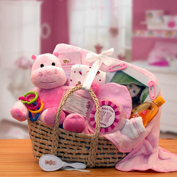 Our Precious Baby Carrier - Pink - Baby Bath Set - Baby Girl Gifts - New Baby Gift Basket - Baby Shower Gifts