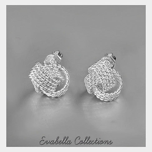 Knotty And Nice - The Knotted Rope Earrings in Silver