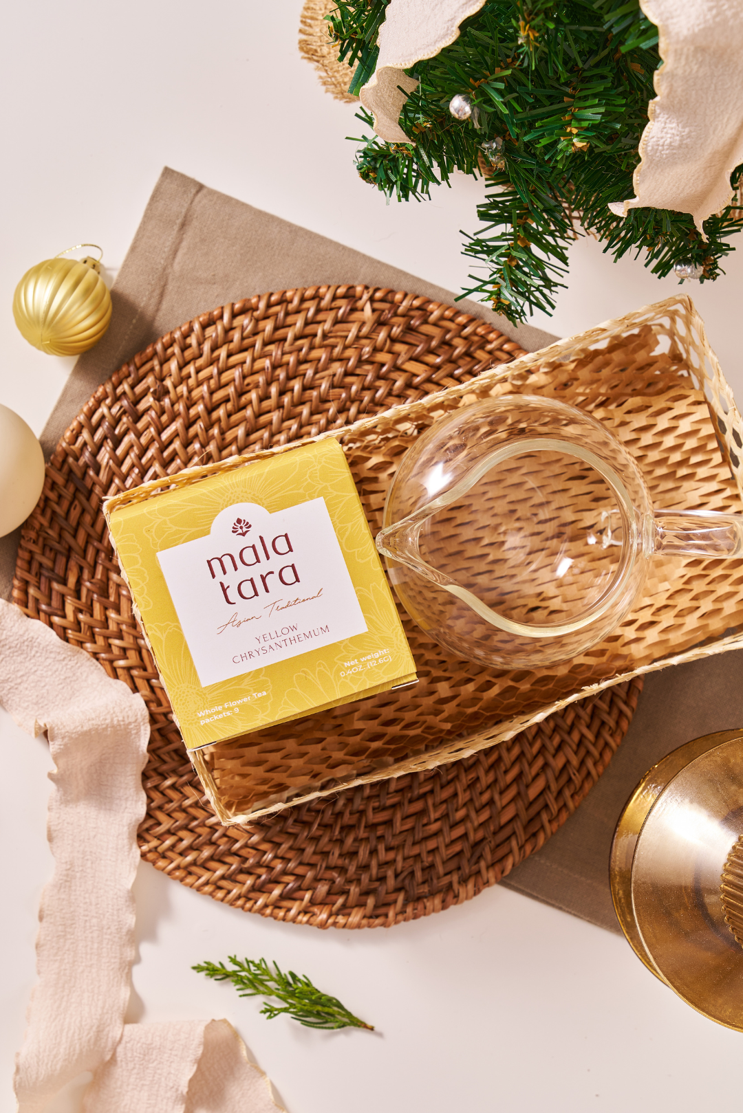 Blooming Starter Gift Box with Organic Whole Flower Tea & Glass Teapot