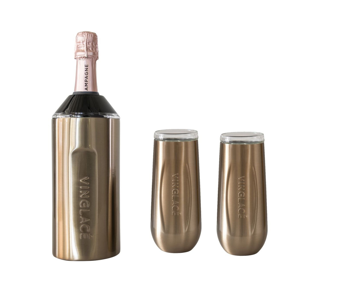 Champagne Gift Set with Chiller & Flutes – Personalized Engraving Available
