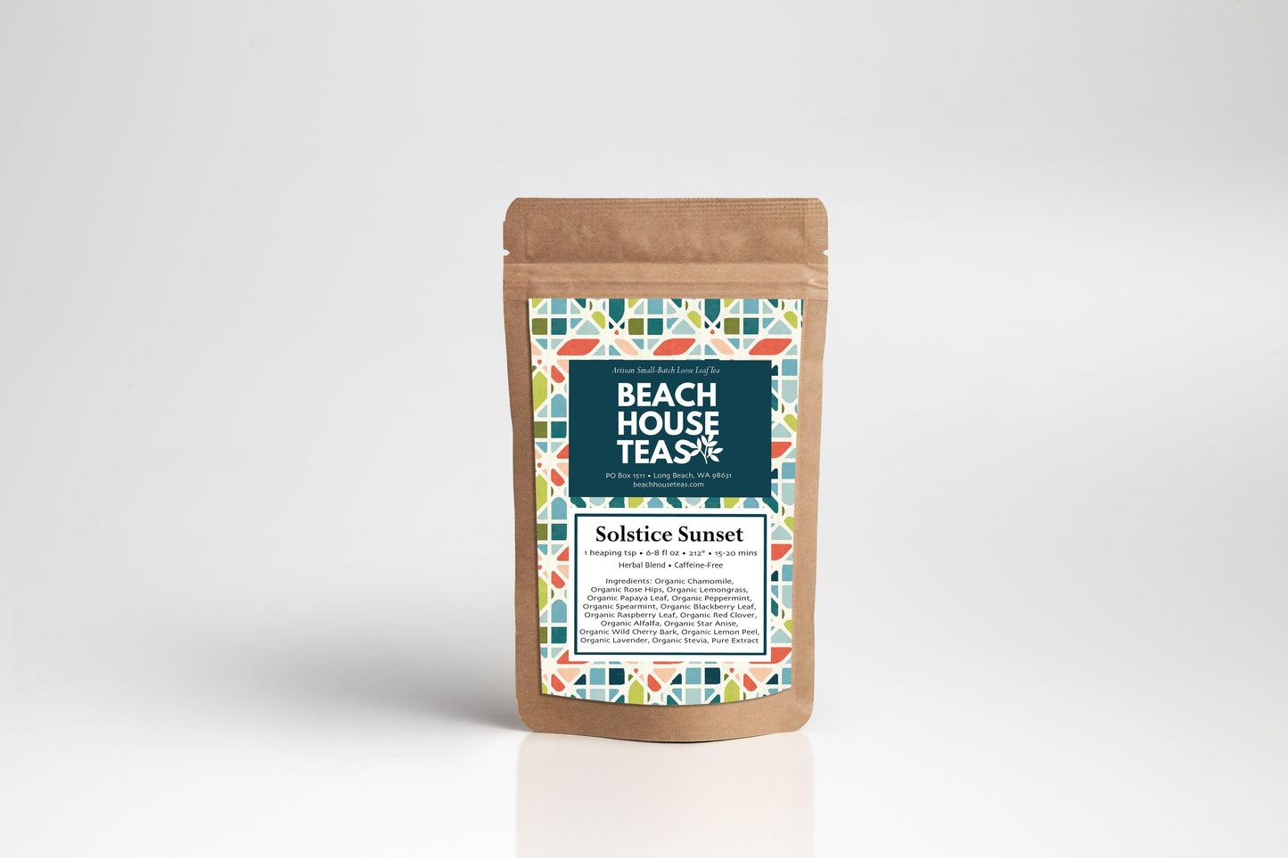 Solstice Sunset Herbal Tea | Bright Citrus Mint Floral Loose Leaf Tea