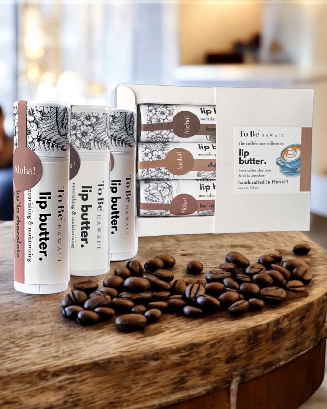 Coffeehouse Collection Lip Butter Trio with Local Ingredients, Limited Edition