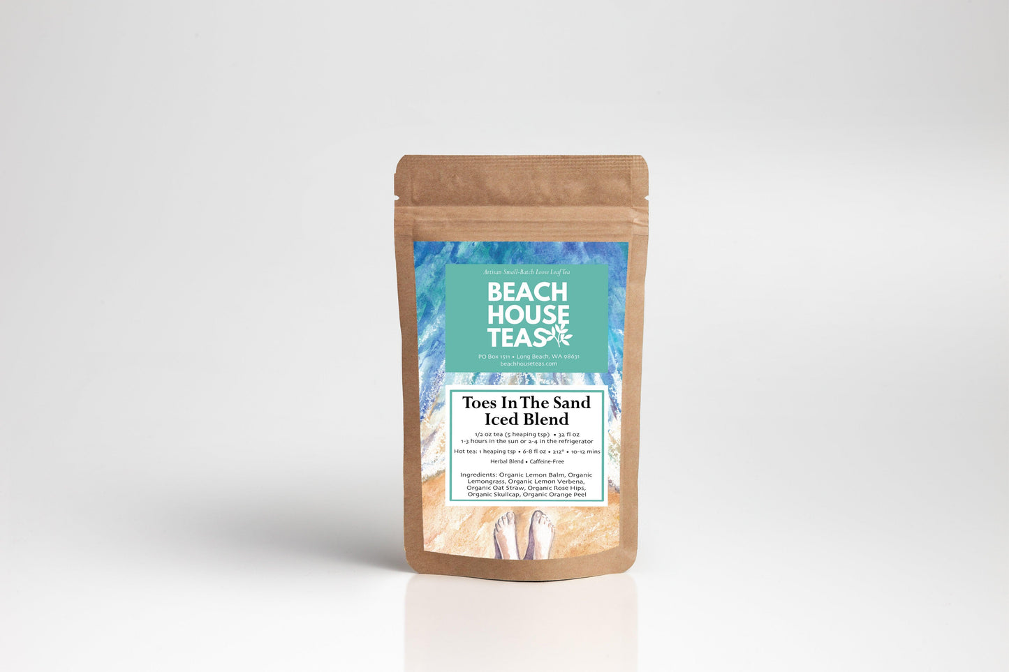 Toes in the Sand Iced Tea Blend | Organic Coastal Citrus Herbal Tea