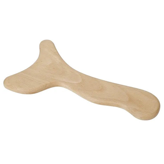 Wooden Lymphatic Drainage Massage Paddle, Curved Body Gua Sha Tool