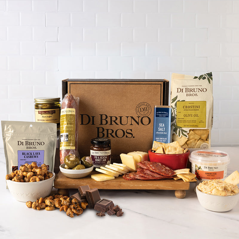 Abbondanza Gourmet Gift Box – Italian Cheeses, Meats & Chocolate