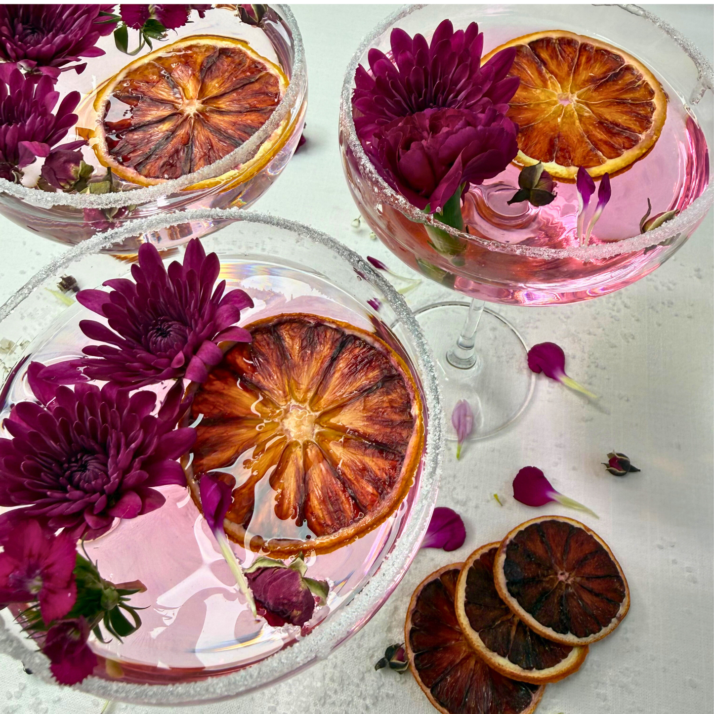 Dehydrated Blood Orange Slices for Cocktails, Bar Decor & Garnish