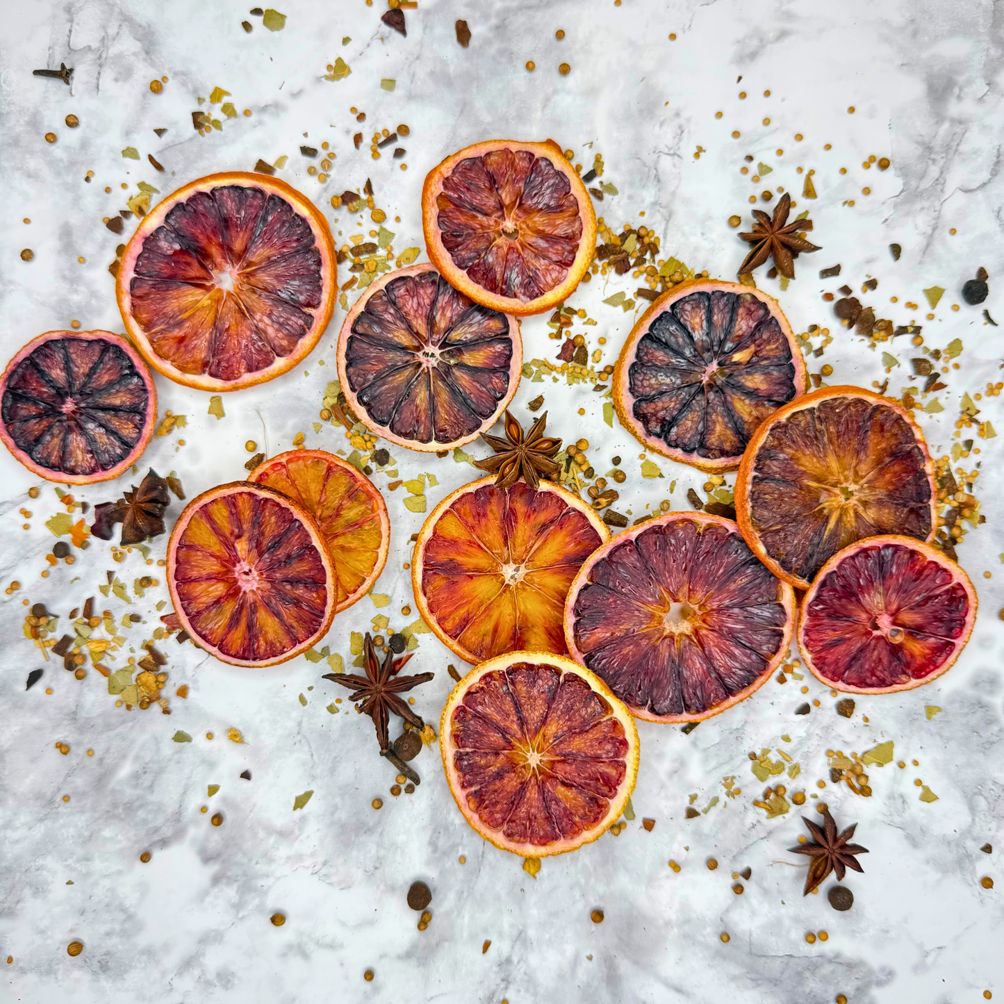 Dehydrated Blood Orange Slices for Cocktails, Bar Decor & Garnish