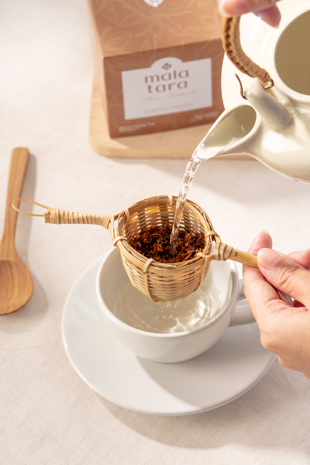 Hand-Woven Bamboo Tea Strainer | Sustainable Loose Leaf Tea Infuser