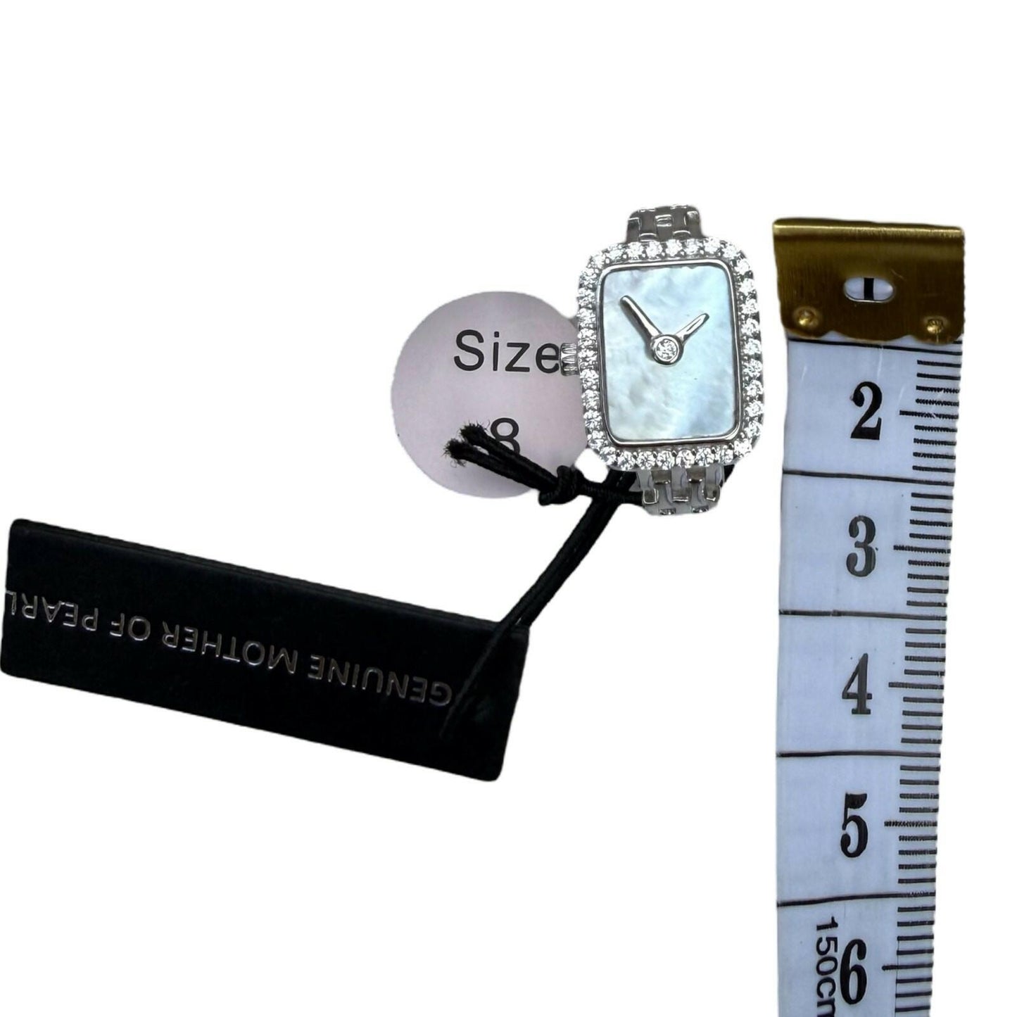 Sterling Silver Black Onyx Watch-Style Statement Ring – Size 7.25