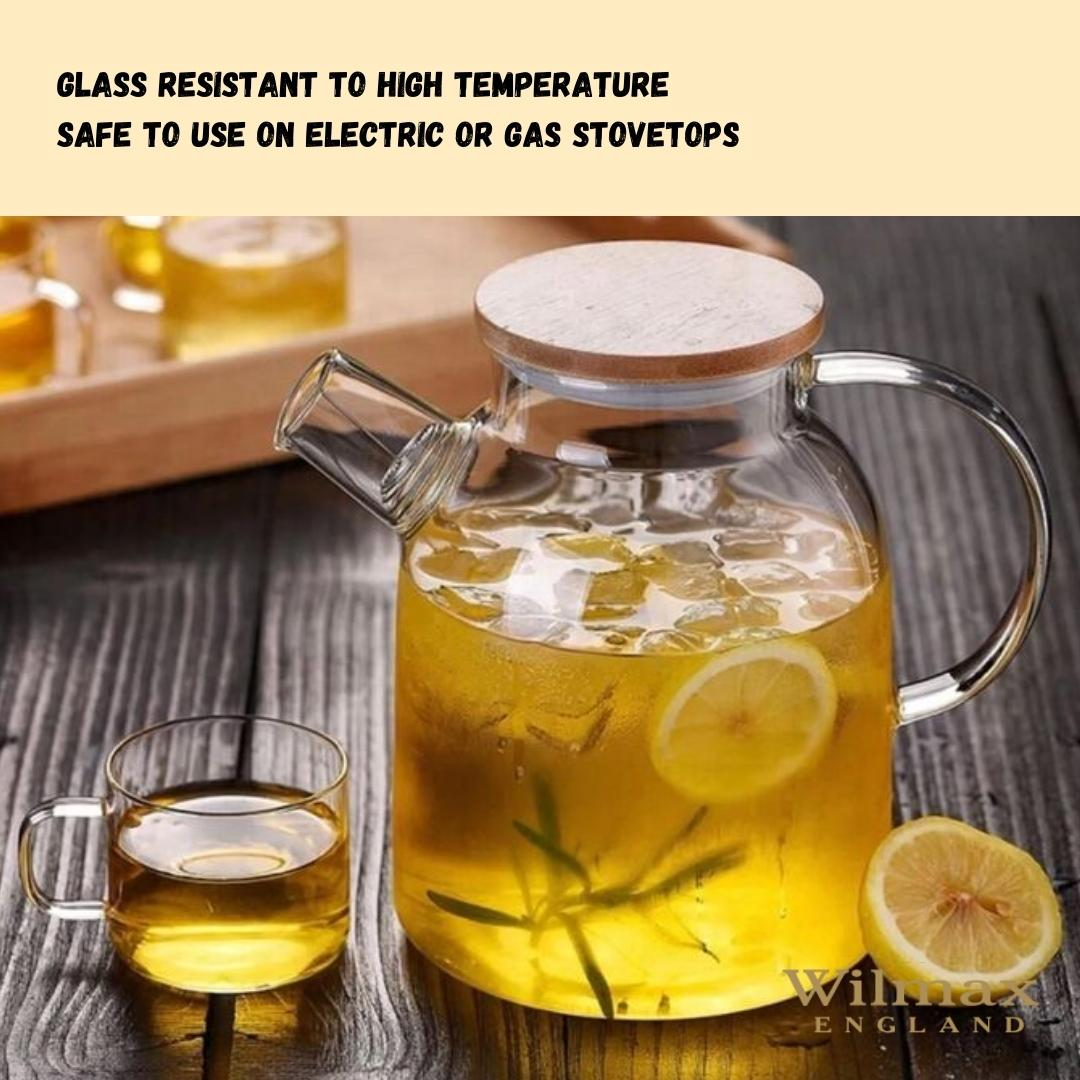 Thermo Glass Tea Pot 54 Fl Oz | High temperature and shock resistant